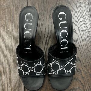 Gucci Crystal GG Women's Slide Sandals
